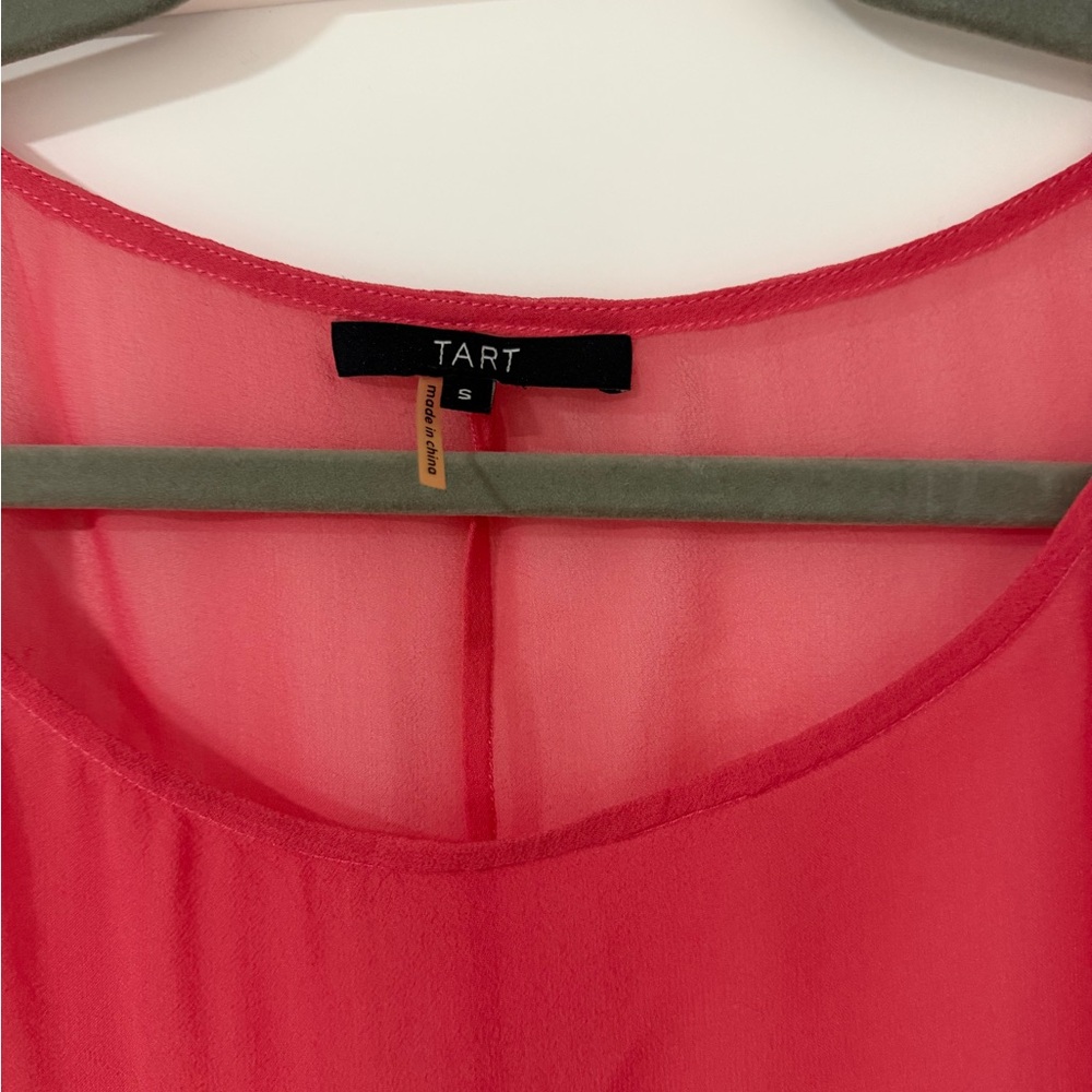 Tart Vibrant Pink Sheer Top